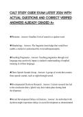 CALT STUDY GUIDE EXAM LATEST 2026 WITH ACTUAL QUESTIONS AND CORRECT VERIFIED ANSWERS ALREADY GRADED A&plus;