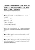 CAMATA COMPREHENSIVE EXAM PAPER TEST BANK FULL SOLUTION UPDATED 2026 WITH 100&percnt; CORRECT ANSWERS