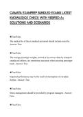 CAMATA EXAMPREP BUNDLED EXAMS LATEST KNOWLEDGE CHECK WITH VERIFIED A&plus; SOLUTIONS AND SCENARIOS