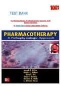 TEST BANK  For Pharmacotherapy&colon; A Pathophysiologic Approach&comma; Tenth Edition 10th Edition By Joseph Dipiro &lpar;Author&rpar; Latest Update Graded A&plus;