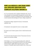 NURS 5433 MODULE 6 MSK EXAM SCRIPT 2026 UPDATED QUESTIONS WITH COMPLETE SOLUTIONS GRADED A&plus;