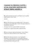 CANADIAN TAX PRINCIPLES CHAPTER 4 ACTUAL EXAM PAPER QUESTIONS WITH DETAILED VERIFIED ANSWERS A&plus;