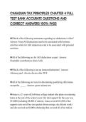 CANADIAN TAX PRINCIPLES CHAPTER 4 FULL TEST BANK ACCURATE QUESTIONS AND CORRECT ANSWERS 100&percnt; PASS