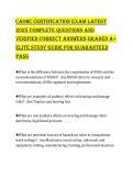 CAOHC CERTIFICATION EXAM LATEST 2025 COMPLETE QUESTIONS AND VERIFIED CORRECT ANSWERS GRADED A&plus; ELITE STUDY GUIDE FOR GUARANTEED PASS