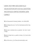 CAOHC TEST PREP 2025&sol;2026 FULLY SOLVED EDITION WITH ACTUAL QUESTIONS AND DETAILED VERIFIED ANSWERS 100&percnt; CORRECT