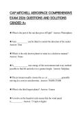 CAP MITCHELL AEROSPACE COMPREHENSIVE EXAM 2026 QUESTIONS AND SOLUTIONS GRADED A&plus;