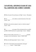 CAP MITCHELL AEROSPACE EXAMS SET 2026 FULL QUESTIONS AND CORRECT ANSWERS
