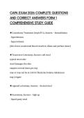 CAPA EXAM 2026 COMPLETE QUESTIONS AND CORRECT ANSWERS FORM 1 COMPREHENSIVE STUDY GUIDE