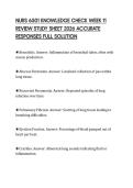 NURS 6501 KNOWLEDGE CHECK WEEK 11 REVIEW STUDY SHEET 2026 ACCURATE RESPONSES FULL SOLUTION