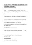 CAPSIM FINAL PAPER 2026 QUESTIONS WITH ANSWERS GRADED A&plus;