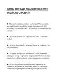 CAPSIM TEST BANK 2026 QUESTIONS WITH SOLUTIONS GRADED A&plus;