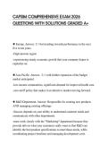 CAPSIM COMPREHENSIVE EXAM 2026 QUESTIONS WITH SOLUTIONS GRADED A&plus;
