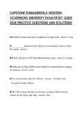 CAPSTONE FUNDAMENTALS WESTERN GOVERNORS UNIVERSITY EXAM STUDY GUIDE 2026 PRACTICE QUESTIONS AND SOLUTIONS