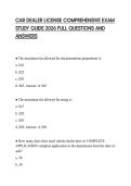 CAR DEALER LICENSE COMPREHENSIVE EXAM STUDY GUIDE 2026 FULL QUESTIONS AND ANSWERS
