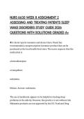 NURS 6630 WEEK 8 ASSIGNMENT 2 ASSESSING AND TREATING PATIENTS SLEEP WAKE DISORDERS STUDY GUIDE 2026 QUESTIONS WITH SOLUTIONS GRADED A&plus;