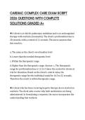 CARDIAC COMPLEX CARE EXAM SCRIPT 2026 QUESTIONS WITH COMPLETE SOLUTIONS GRADED 