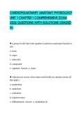 CARDIOPULMONARY ANATOMY PHYSIOLOGY UNIT 1 CHAPTER 1 COMPREHENSIVE EXAM 2026 QUESTIONS WITH SOLUTIONS GRADED A&plus;