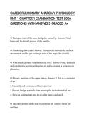 CARDIOPULMONARY ANATOMY PHYSIOLOGY UNIT 1 CHAPTER 1 EXAMINATION TEST 2026 QUESTIONS WITH ANSWERS GRADED A&plus;