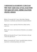 CARDIOVASCULAR BARRON'S CCRN EXAM PREP STUDY GUIDE 2026 ACTUAL EXAM PAPER TEST BANK WITH 100&percnt; VERIFIED SOLUTIONS UPDATED VERSION