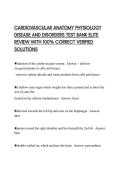 CARDIOVASCULAR ANATOMY PHYSIOLOGY DISEASE AND DISORDERS TEST BANK ELITE REVIEW WITH 100&percnt; CORRECT VERIFIED SOLUTIONS