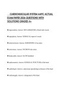 CARDIOVASCULAR SYSTEM AAPC ACTUAL EXAM PAPER 2026 QUESTIONS WITH SOLUTIONS GRADED A&plus;