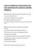 CARE OF WOMEN KSA CERTIFICATION EXAM 2026 QUESTIONS WITH COMPLETE ANSWERS GRADED A&plus;