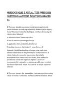NURSC475 QUIZ 2 ACTUAL TEST PAPER 2026 QUESTIONS ANSWERS SOLUTIONS GRADED A&plus;