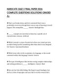 NURSC475 QUIZ 2 FINAL PAPER 2026 COMPLETE QUESTIONS SOLUTIONS GRADED A&plus;