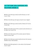 CAT TEST BANK 2026 QUESTIONS WITH SOLUTIONS GRADED A&plus;