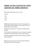 NURSING 326 FINAL EXAM PRACTICE TESTED QUESTIONS 2026 VERIFIED ANSWER KEY