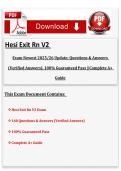Hesi Exit Rn V2 Exam Newest 2025&sol;26 Update&semi;  Questions & Answers &lpar;Verified Answers&rpar;&comma; 100&percnt;  Guaranteed Pass &vert;&vert;Complete A&plus; Guide
