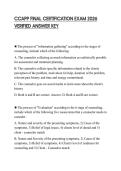 CCAPP FINAL CERTIFICATION EXAM 2026 VERIFIED ANSWER KEY