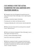 CCC MODULE 4 POST TEST ACTUAL EXAMINATION TEST 2026 QUESTIONS WITH SOLUTIONS GRADED A&plus;