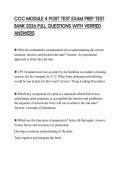 CCC MODULE 4 POST TEST EXAM PREP TEST BANK 2026 FULL QUESTIONS WITH VERIFIED ANSWERS
