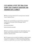 CCC MODULE 4 POST TEST FINAL EXAM SCRIPT 2026 COMPLETE QUESTIONS AND ANSWERS 100&percnt; CORRECT