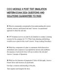CCC MODULE 4 POST TEST SIMULATION MIDTERM EXAM 2026 QUESTIONS AND SOLUTIONS GUARANTEED TO PASS