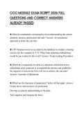 CCC MODULE EXAM SCRIPT 2026 FULL QUESTIONS AND CORRECT ANSWERS ALREADY PASSED