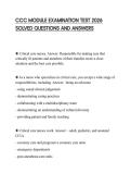 CCC MODULE EXAMINATION TEST 2026 SOLVED QUESTIONS AND ANSWERS