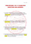 Fire Officer I &ndash; Chapters 1&ndash;11 Exam Questions and Answers&comma; 2026 exam preparation&period;