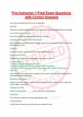 Fire Instructor 1 Final Exam Questions with Correct Answers&period;