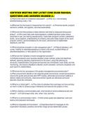 CERTIFIED MEETING CMP LATEST CORE EXAM MANUAL QUESTIONS AND ANSWERS MARKED