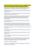 CERTIFIED MEETING PROFESSIONAL CMP COMPREHENSIVE EXAM SHEET QUESTIONS AND ANSWERS MARKED A&period;pdf  1