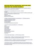 CERTIFIED MEETING PROFESSIONAL CMP EXAM SCRIPT QUESTIONS AND ANSWERS MARKED 