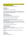 TEXAS ADJUSTER 2026 CORE EXAM MANUAL QUESTIONS AND ANSWERS MARKED