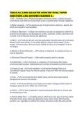 TEXAS ALL LINES ADJUSTER UPDATED FINAL PAPER QUESTIONS AND ANSWERS MARKED