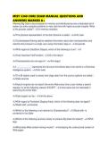 MISY 5360 CORE EXAM MANUAL QUESTIONS AND ANSWERS MARKED