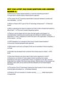 MISY 5360 LATEST 2026 EXAM QUESTIONS AND ANSWERS MARKED