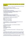 PC 832 END OF COURSE EXAM QUESTIONS AND ANSWERS MARKED
