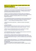 DAVITA PCT UPDATED FINAL EXAMS QUESTIONS AND ANSWERS MARKED