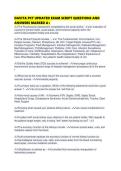 DAVITA PCT UPDATED EXAM SCRIPT QUESTIONS AND ANSWERS MARKED 